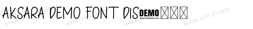 Aksara DEMO FONT Dis字体转换